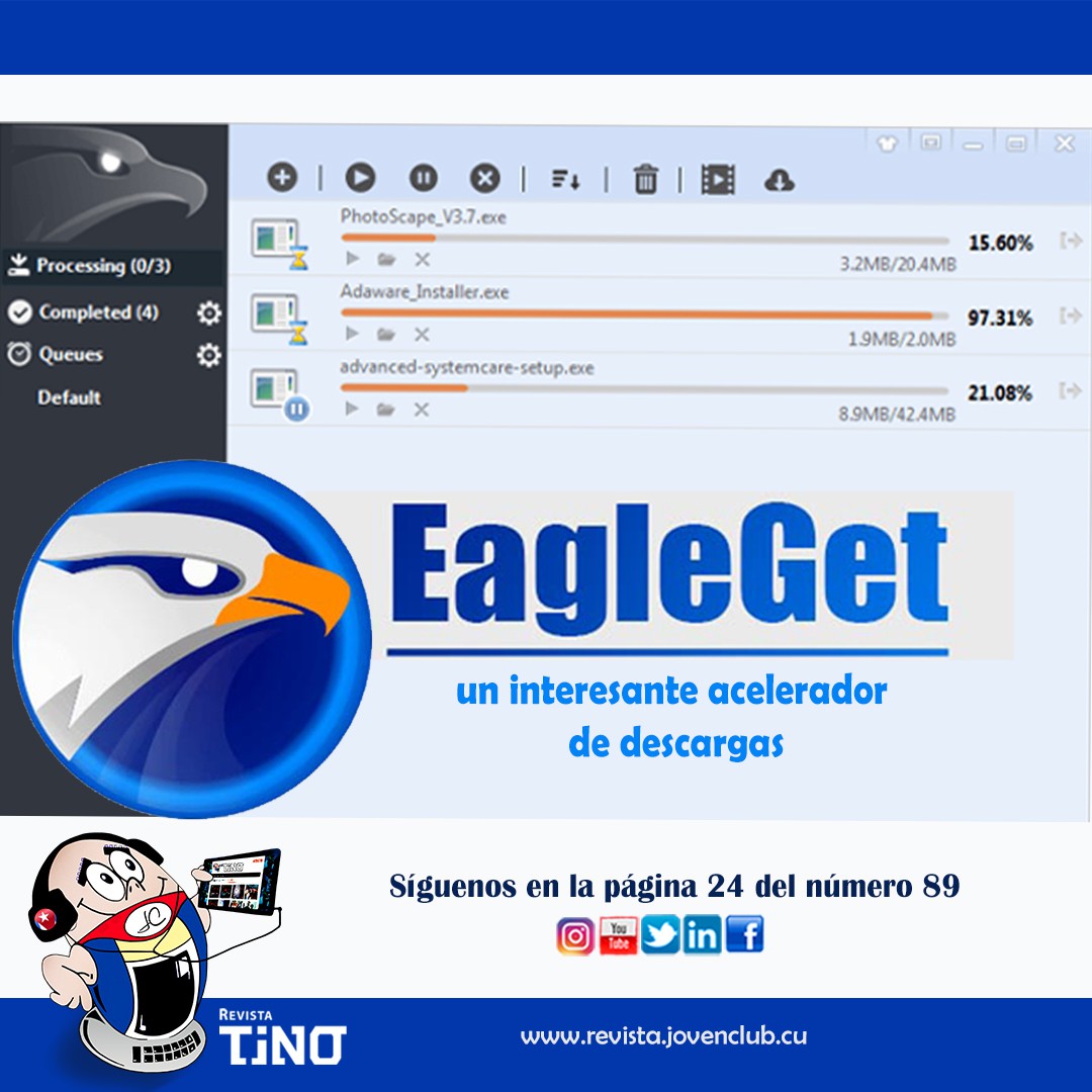 EagleGet, un interesante acelerador de descargas